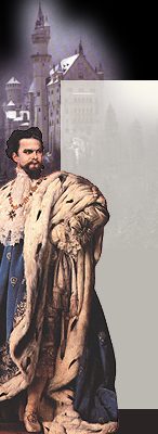 Ludwig II in front of Neuschwanstein Castle